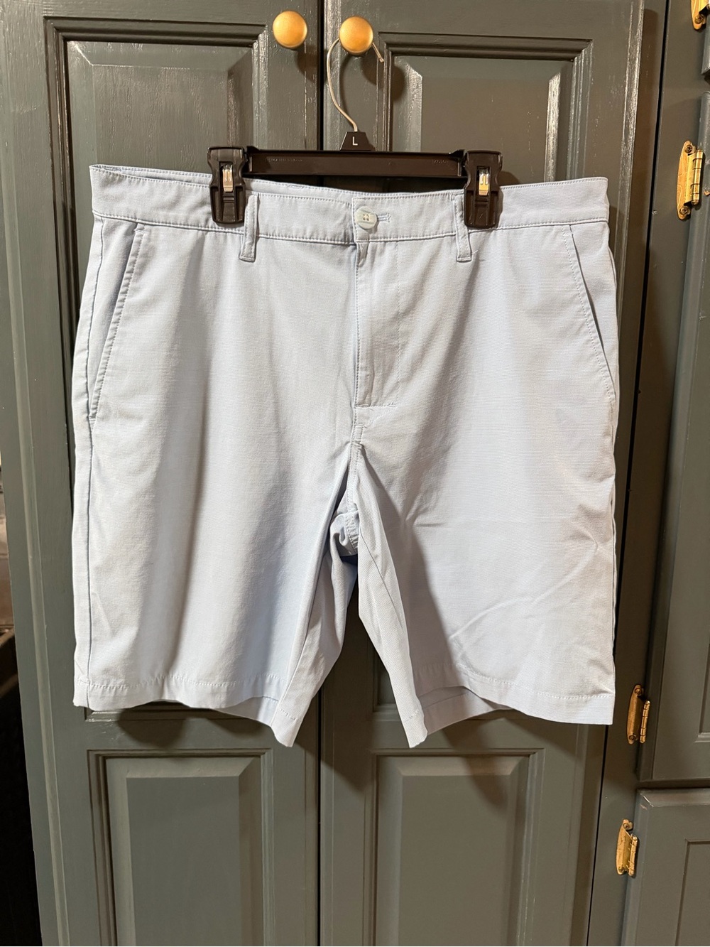 Callaway Light Blue Men's Flat Front Chino Shorts
